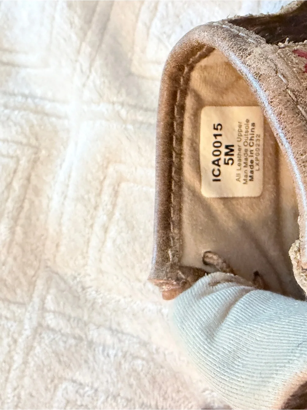 Twisted X Unisex Infants' Chukka Brindle Driving Moccasin Shoes size 5 leather